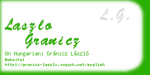 laszlo granicz business card